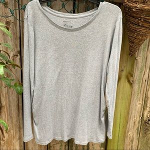 GAP Maternity The Bowery Super soft Crew XL color: gray, Long sleeves .